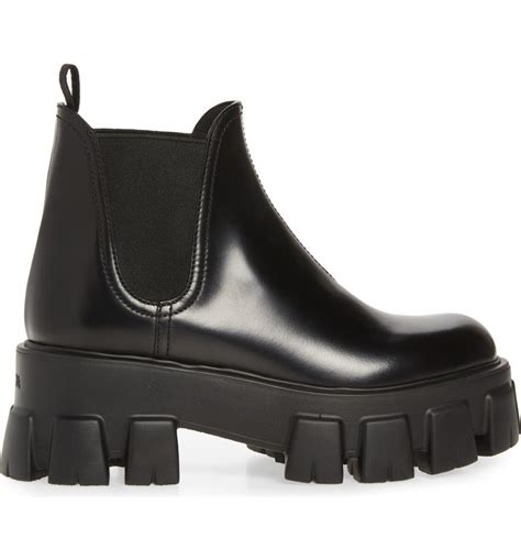 rugged prada women chelsea boots|prada monolith boots nordstrom.